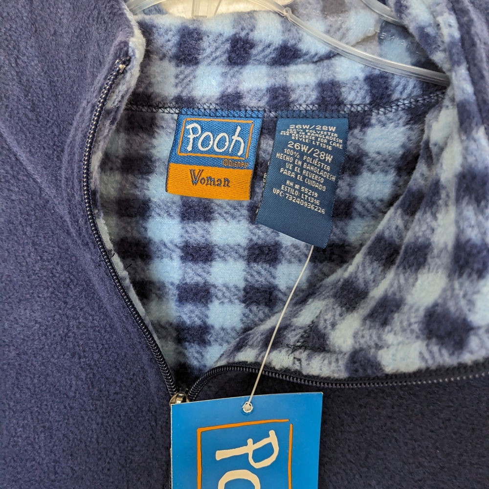 Disney Vintage Women's 26/28 Eeyore True Blue Fleece Pullover New With Tags. - Picture 10 of 16